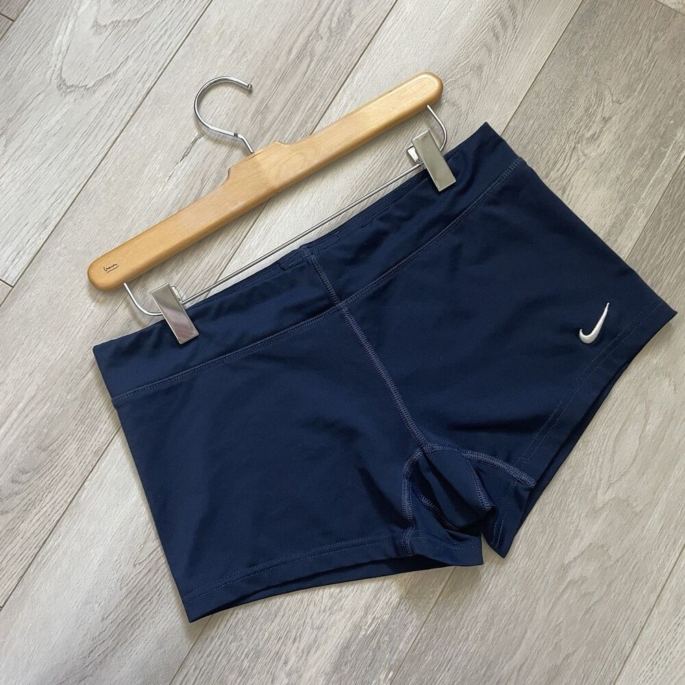 Nike Workout Shorts fitted womens Navy Blue (medium) volleyball performance swim